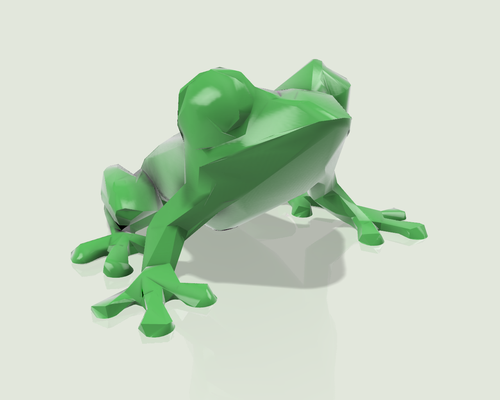 poly frog animal 3d print model - Mito3D
