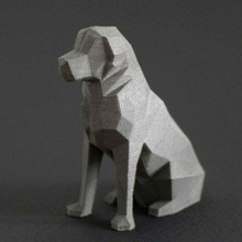 poly d'or retriever chat chien facetté Labrador faible lowpoly minimal animal compagnie animaux domestiques 3d print model - Mito3D