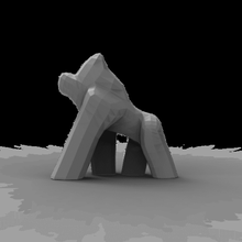 poly gorilla cute decoration lowpoly minimalist animals 3d print model - Mito3D