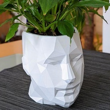 poly head planter art pot flower gift decoration decor 3d print model - Mito3D