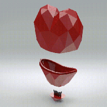 poli cuore scatola arte amore relazione giocattolo muffa souvenir regalo pacco gioielleria arredamento giorno segreto 3d print model - Mito3D
