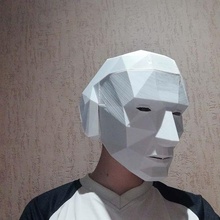 poly Helm niedrig passen Halloween Maske Modus 3d print model - Mito3D