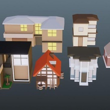 poly houses 3d print model - Mito3D