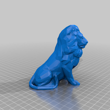 poly Lion Jeu animaux 3d print model - Mito3D