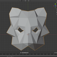 poly Lion masque art visage animal mignonne 3d print model - Mito3D