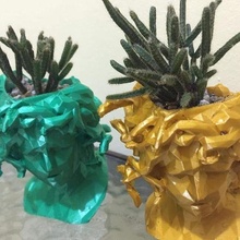 poly méduse planteur pots tête pot plantes 3d print model - Mito3D