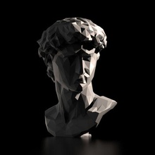poly michael angelo art math statue renaissance 3d print model - Mito3D