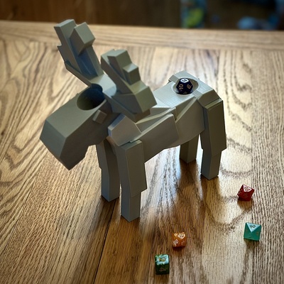 poli geyik zar kule kulp destek kişisel oyun masaüstü rpg aksesuar yazı tahtası oyunlar rulman kaprisli tasarım eğlence benzersiz organizatör kolay yazdır geek hediye oyuncu yenilik eşya 3d print model - Mito3D