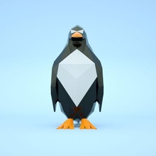 poly penguin art 3d print model - Mito3D