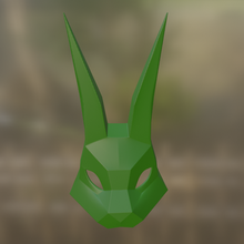 poly rabbit mask animal low 3d print model - Mito3D