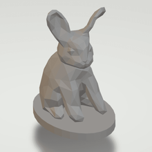 poly Hase Kunst Tier 3d print model - Mito3D