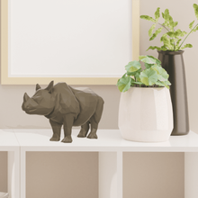 poly Nashorn niedrig Spielzeug Tier Skulptur Dekor 3d print model - Mito3D