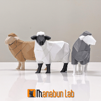 escuela politécnica oveja rompecabezas arte imán ornamento juguete animal figurilla matemáticas 3d print model - Mito3D