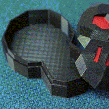 poli cranio scatola Basso Astuccio guaina gioielleria matematica arte scelte chitarra scegliere gioielliere 3d print model - Mito3D