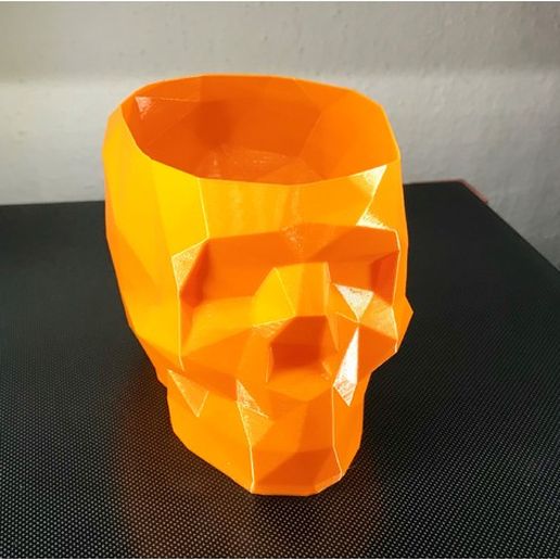 poli kafatası vazo 3D print model - Mito3D