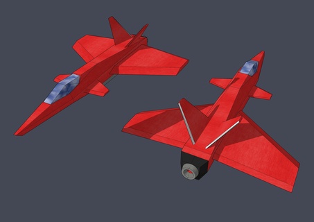 poly Platz Flugzeug Spielzeug Raumschiff Rahmen Modell Polygon 3d print model - Mito3D