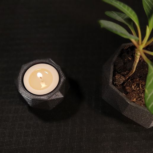 poli tè candela titolare supporto 3D print model - Mito3D