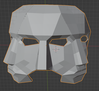 poli three sided maschera festa Halloween facce testa cranio 3d print model - Mito3D