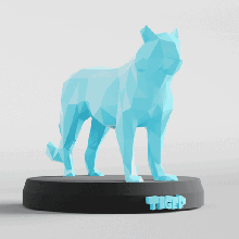 poly tiger statue - 3d printable toy animal art cute polygonal minimalistic 3dprint print polygon gift decoration 3d print model - Mito3D