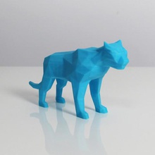 poli tigre juego bas zortrax bleu 200 animal sauvage imprimante 3d 3d print model - Mito3D