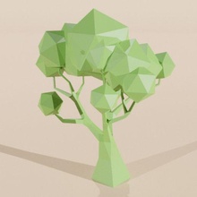 poly Baum Gebäudestrukturen 3d print model - Mito3D