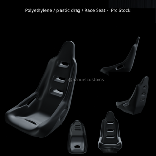 polyethylene plastic drag race seat - pro stock mod racing rc model kit slot r c custom diecast baquet 3d print model - Mito3D