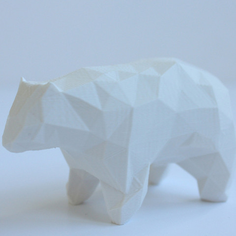 polígono de oso arte 3D print model - Mito3D