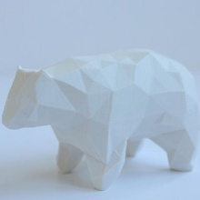 poligono orso arte 3d print model - Mito3D