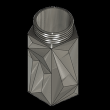 polygon capsule screw cap container keychain screwcap twist lock useful 3d print model - Mito3D