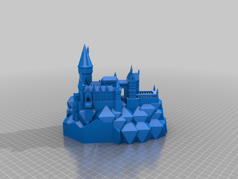 poligono riduzione Hogwarts parti 2 3 parte 1 grande edifici strutture 3D print model - Mito3D