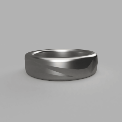 polygone l'anneau bijoux mode mariage l'engagement 3D print model - Mito3D