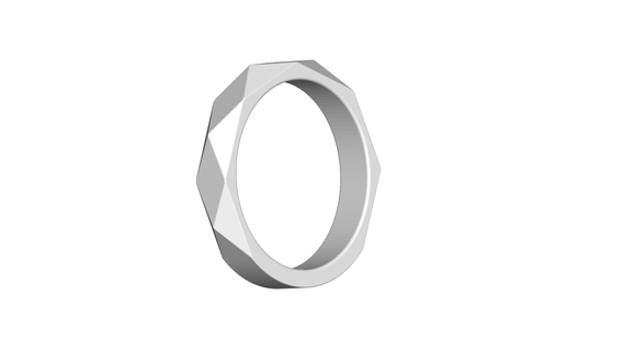 polígono anel jóia colares pingente esterlina ouro joalheria chaveiros brincos pulseiras 3d print model - Mito3D