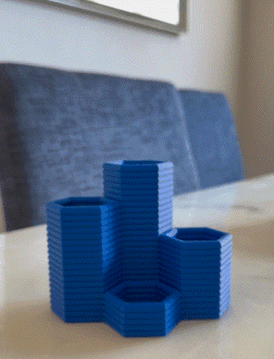 polygonal - portalapices organizer poly pencil holder desk office 3d print model - Mito3D