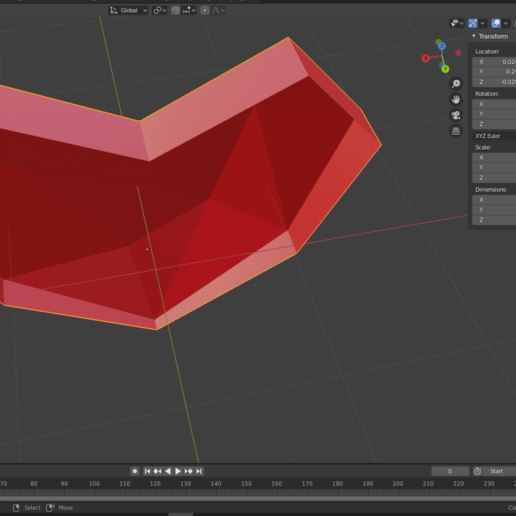 poligonale cuore gratuito Basso poli amore 3D print model - Mito3D