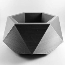 polygonal hexa pot planter home flowerpots sail concrete 3d print model - Mito3D