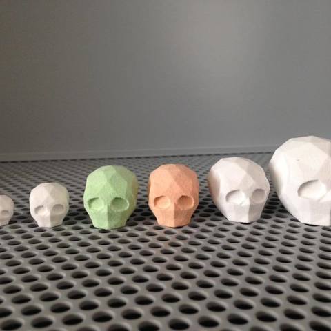 de forme polygonale crâne bijoux luifer art la conception des boucles d'oreilles pendentif 3D print model - Mito3D
