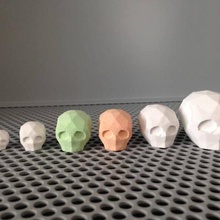 polygonal skull jewelry luifer art design earrings pendant 3d print model - Mito3D