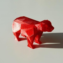 polygonalbear art low poly animal polar 3d print model - Mito3D
