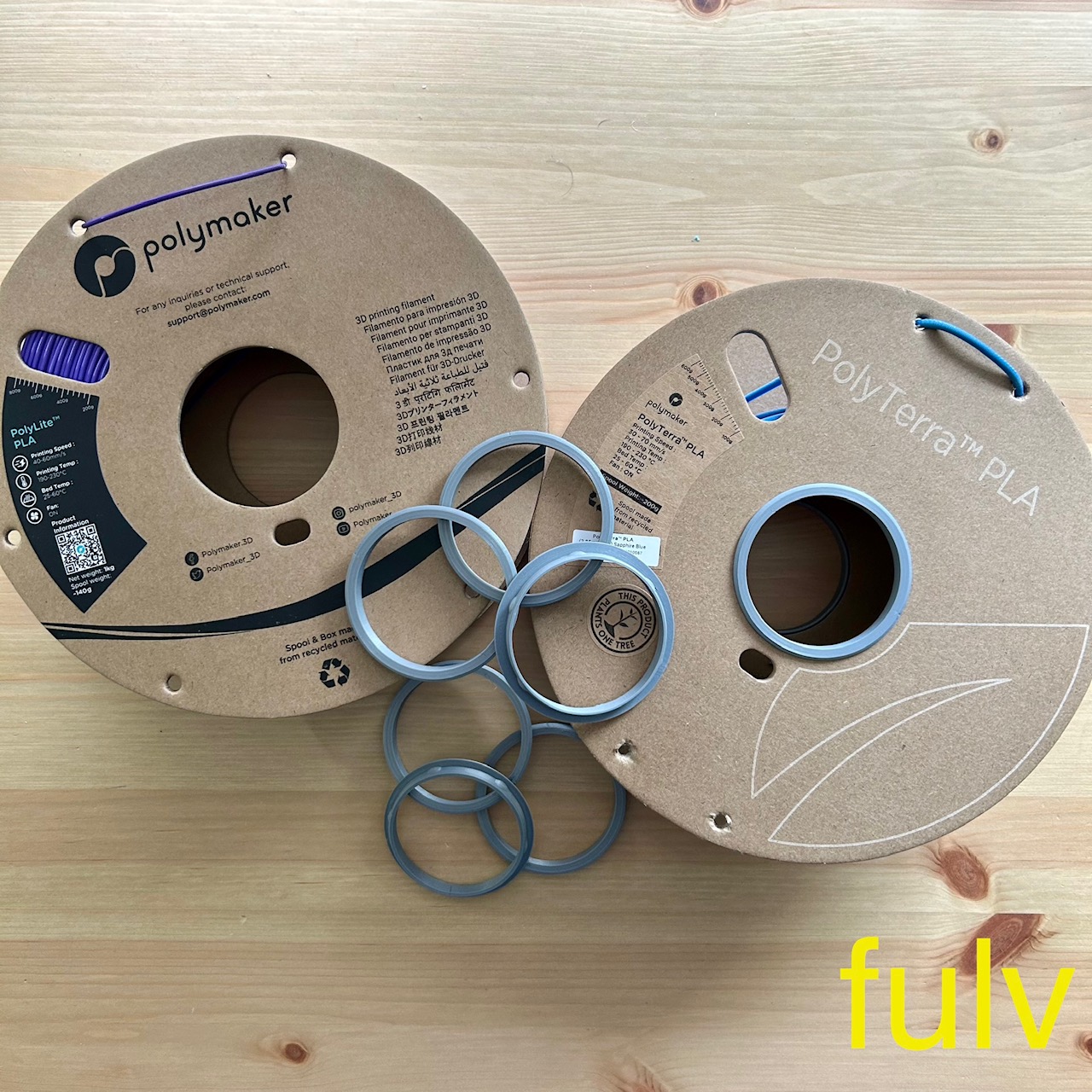 polymaker cardboard spools inserts spool insert polyterra polylite pla 3D print model - Mito3D
