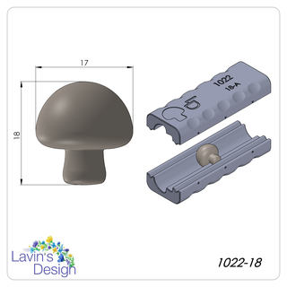 polímero argila conta rolo cogumelo led1022 18 joalheria textura cortador 3d print model - Mito3D