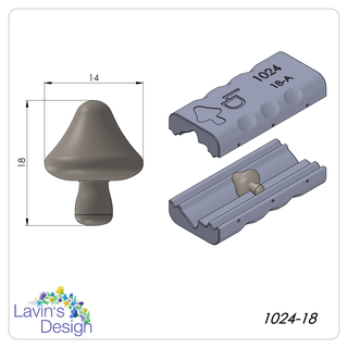 polímero argila conta rolo cogumelo led1024 18 joalheria textura cortador 3d print model - Mito3D