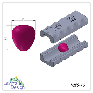 polímero argila conta rolo morango led1020 16 joalheria textura cortador 3d print model - Mito3D