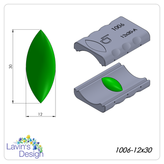 polimero argilla tallone rullo siluro forma led1006 12x30 struttura taglierina 3d print model - Mito3D