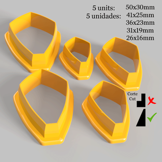 polymer clay cutter Jewelry polymerica cutters cookies 3d print model - Mito3D