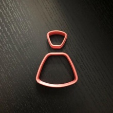 Polymer Lehm Cutter Plätzchen Ohr Ringe Schmuck 3d print model - Mito3D