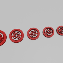 polymère argile coupeur bouton mode biscuit coupeurs 3d print model - Mito3D