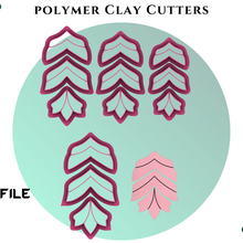 polymer clay cutter 4 size flower leaf beau euliteccom jewelry indie minimalist fashion stl organic shape 3d print model - Mito3D