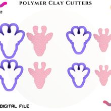 polymer clay cutter 4 size giraffe euliteccom jewelry indie minimalist fashion stl organic shape 3d print model - Mito3D