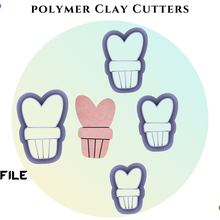 polymère argile coupeur 4 Taille cœur poubelle euliteccom bijoux indé minimaliste mode stl biologique forme 3d print model - Mito3D