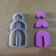 polímero arcilla cortador arcos x3 cortes joyería joya polimerica arco disfraz pendientes collar 3d print model - Mito3D